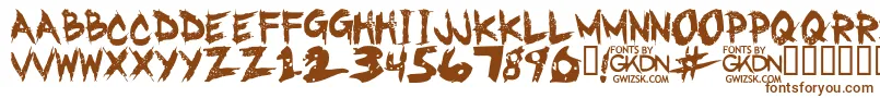 GwizskRegular Font – Brown Fonts on White Background
