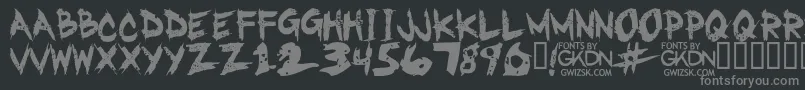 GwizskRegular Font – Gray Fonts on Black Background