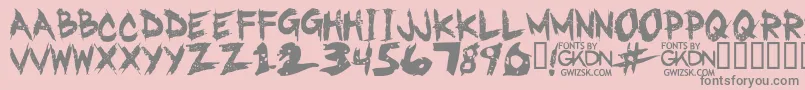 GwizskRegular-Schriftart – Graue Schriften auf rosa Hintergrund