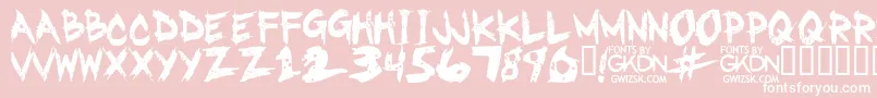 GwizskRegular Font – White Fonts on Pink Background