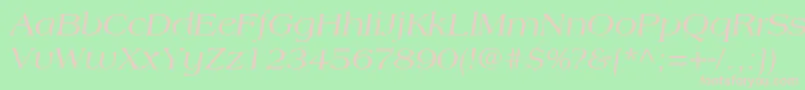 AmericanaLtItalic Font – Pink Fonts on Green Background