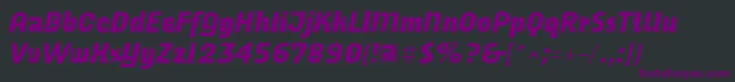 AlusineOblique Font – Purple Fonts on Black Background