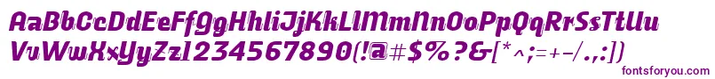 AlusineOblique Font – Purple Fonts on White Background