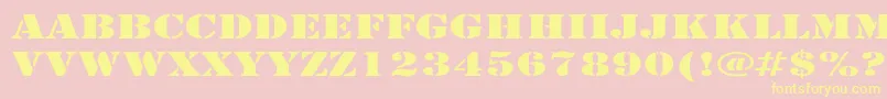 LarchmereExpanded Font – Yellow Fonts on Pink Background