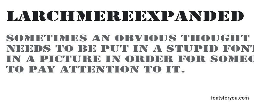 Review of the LarchmereExpanded Font