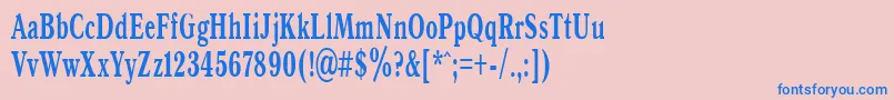 Antiqua60b Font – Blue Fonts on Pink Background