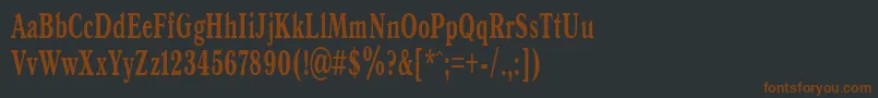 Antiqua60b-fontti – ruskeat fontit mustalla taustalla