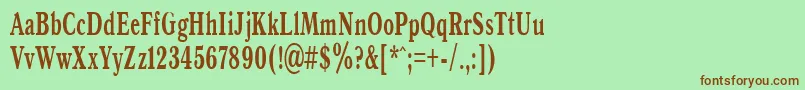 Antiqua60b Font – Brown Fonts on Green Background