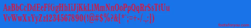 Antiqua60b Font – Red Fonts on Blue Background