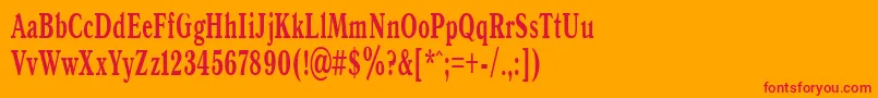 Antiqua60b Font – Red Fonts on Orange Background