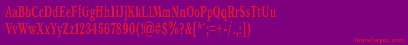 Police Antiqua60b – polices rouges sur fond violet