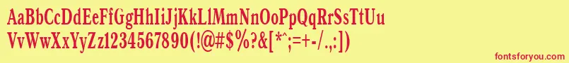 Antiqua60b Font – Red Fonts on Yellow Background