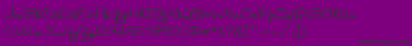 フォントWendylpstdBold – 紫の背景に黒い文字