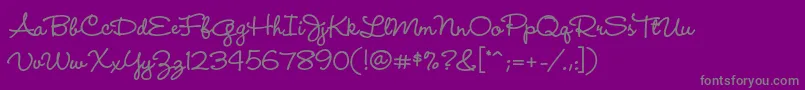 WendylpstdBold Font – Gray Fonts on Purple Background