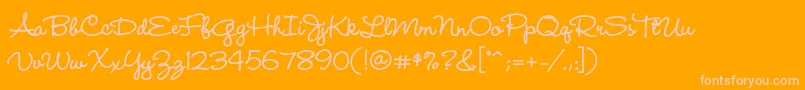 WendylpstdBold Font – Pink Fonts on Orange Background