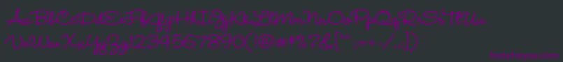 WendylpstdBold Font – Purple Fonts on Black Background