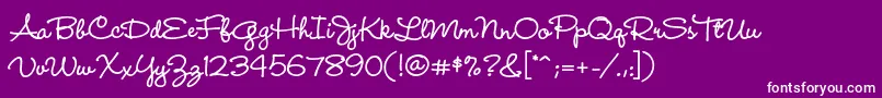 WendylpstdBold Font – White Fonts on Purple Background