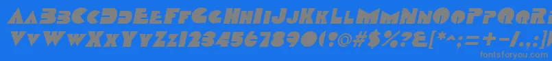 Czcionka DatcothequeItalic – szare czcionki na niebieskim tle