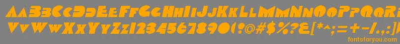 Fonte DatcothequeItalic – fontes laranjas em um fundo cinza