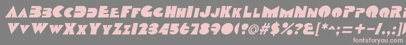Weitere Informationen zur DatcothequeItalic-Schriftart DatcothequeItalic-Schriftart – Rosa Schriften auf grauem Hintergrund