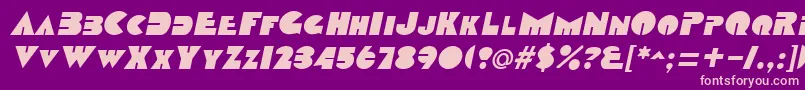 DatcothequeItalic Font – Pink Fonts on Purple Background