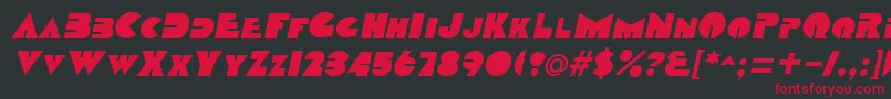 DatcothequeItalic Font – Red Fonts on Black Background
