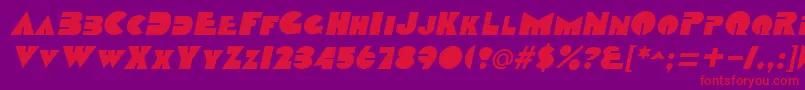 DatcothequeItalic Font – Red Fonts on Purple Background