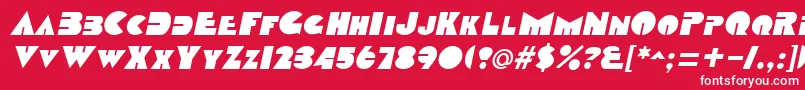 DatcothequeItalic Font – White Fonts on Red Background
