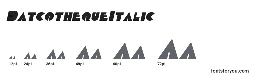DatcothequeItalic Font Sizes
