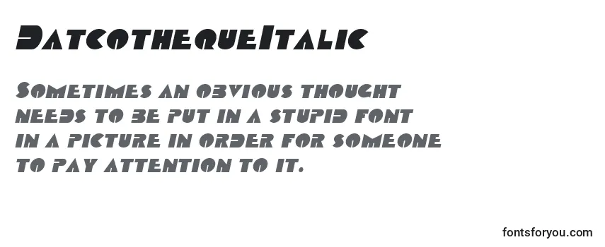 DatcothequeItalic Font