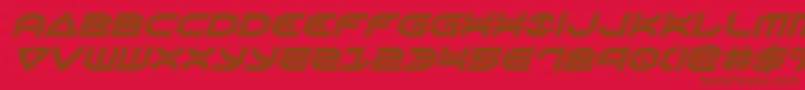 Oberonenbevelital Font – Brown Fonts on Red Background