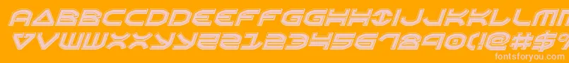 Oberonenbevelital Font – Pink Fonts on Orange Background