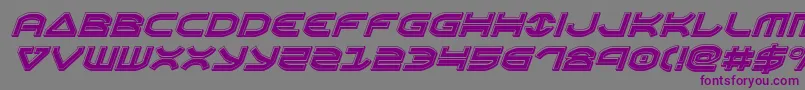 Шрифт Oberonenbevelital – фиолетовые шрифты на сером фоне