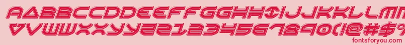 Oberonenbevelital Font – Red Fonts on Pink Background