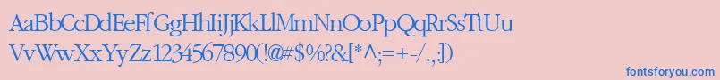 ElvisRegular Font – Blue Fonts on Pink Background