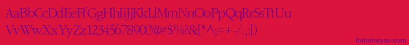 ElvisRegular Font – Purple Fonts on Red Background