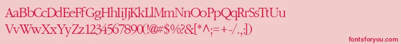 ElvisRegular Font – Red Fonts on Pink Background