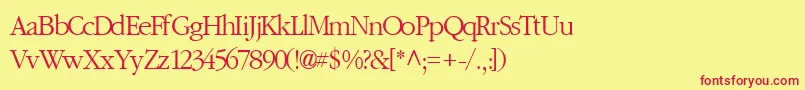 ElvisRegular Font – Red Fonts on Yellow Background