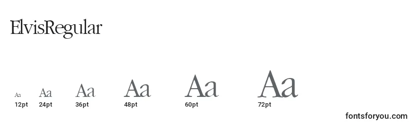 ElvisRegular Font Sizes