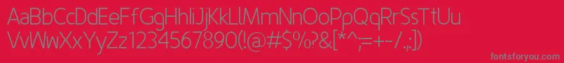 FinenessLight Font – Gray Fonts on Red Background