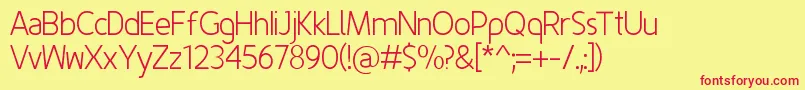 More about FinenessLight Font FinenessLight Font – Red Fonts on Yellow Background