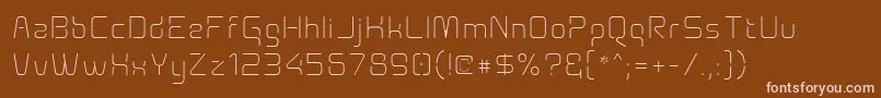 Aunchantedxspacethin Font – Pink Fonts on Brown Background