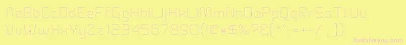 Aunchantedxspacethin Font – Pink Fonts on Yellow Background