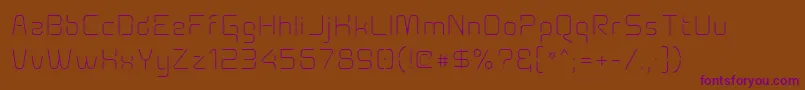 Aunchantedxspacethin Font – Purple Fonts on Brown Background