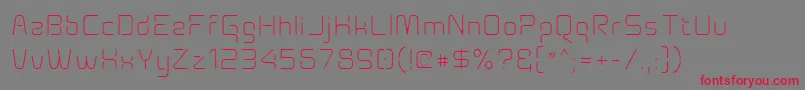 Aunchantedxspacethin Font – Red Fonts on Gray Background
