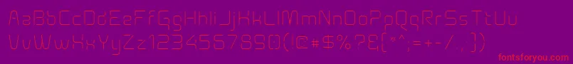 Aunchantedxspacethin Font – Red Fonts on Purple Background