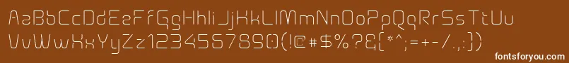 Aunchantedxspacethin Font – White Fonts on Brown Background