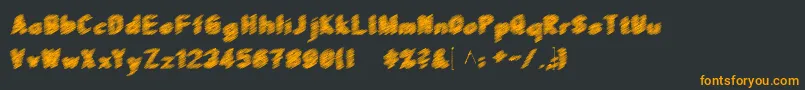 Scrfibble3D-fontti – oranssit fontit mustalla taustalla