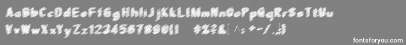 Scrfibble3D Font – White Fonts on Gray Background