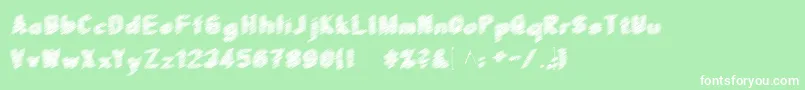 Scrfibble3D Font – White Fonts on Green Background